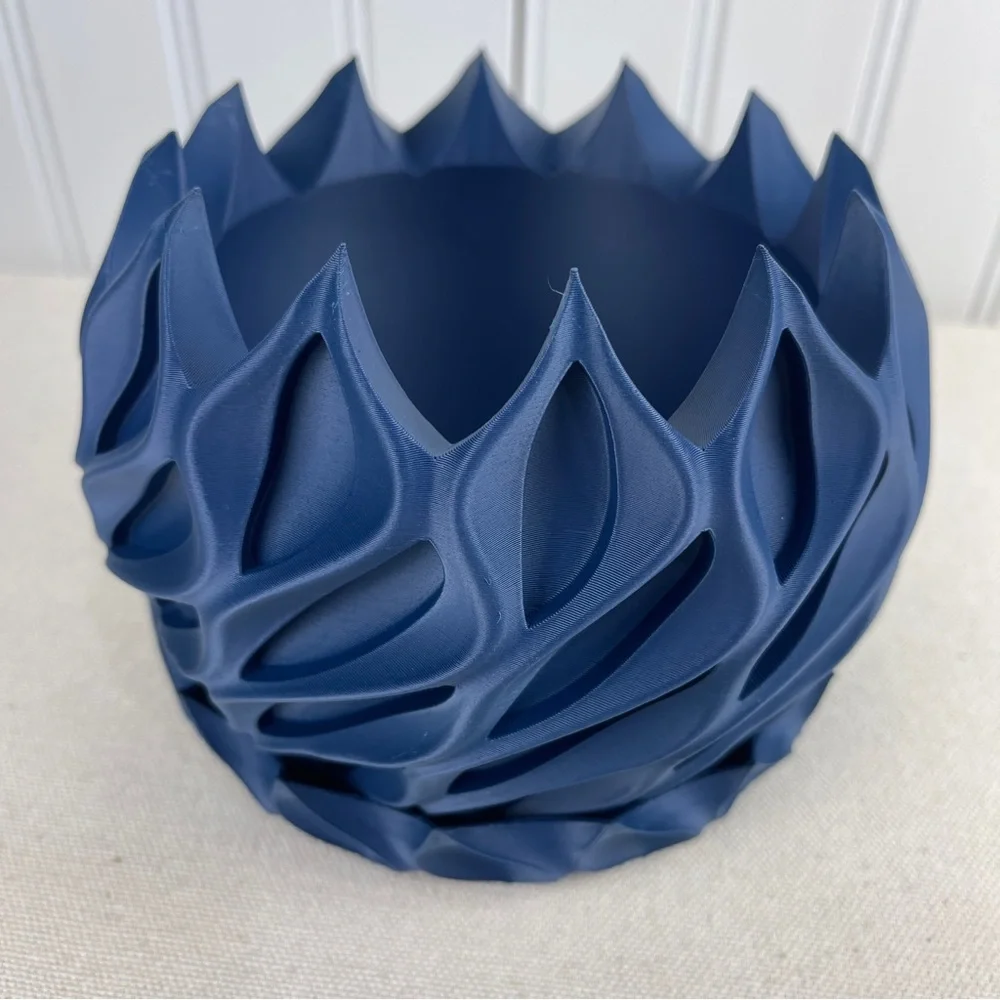Modern Geometric Planter Pot, Twisted Planter Pot, Small Indoor Flower Pot